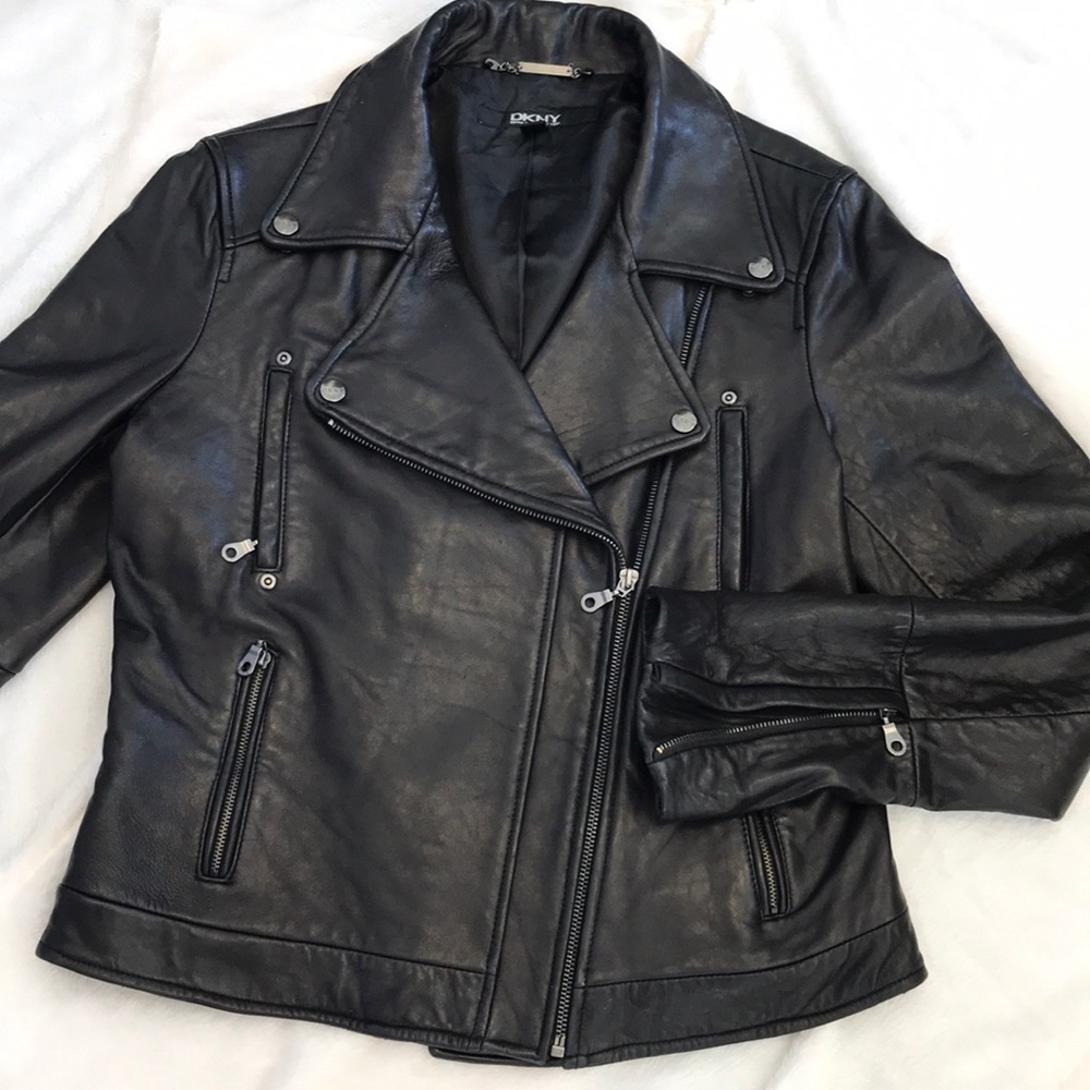DKNY Moto Leather Jacket